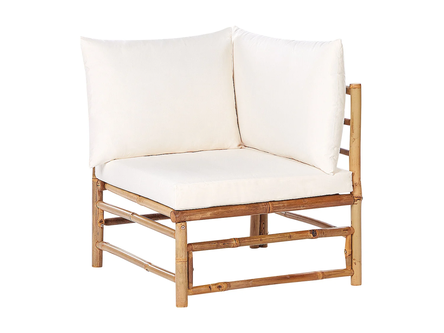 Section d\'angle du jardin CERRETO Bambou Blanc cassé