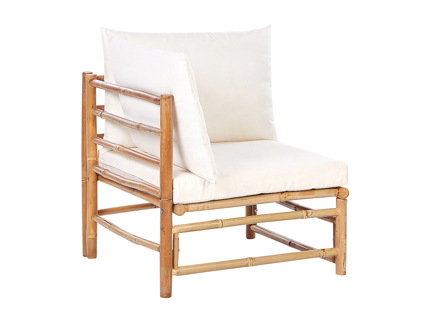 Section d\'angle du jardin CERRETO Bambou Blanc cassé