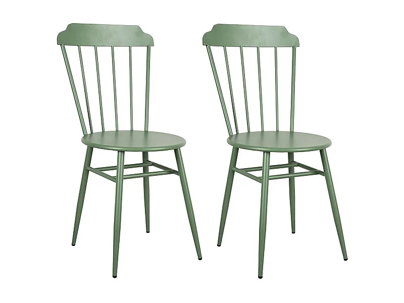 Chaise en métal laqué - Samos (Lot de 2)