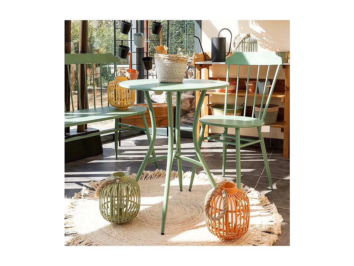 Chaise en métal laqué - Samos (Lot de 2)