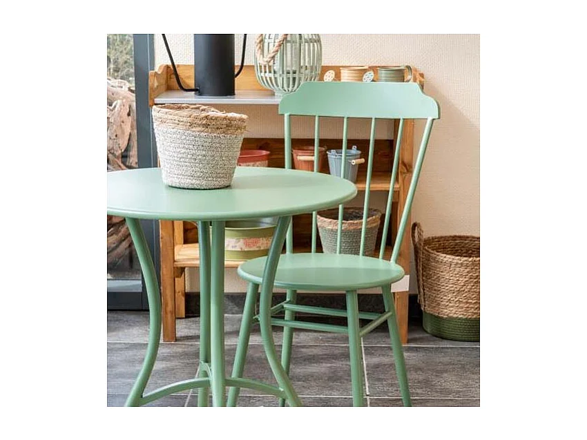 Chaise en métal laqué - Samos (Lot de 2)