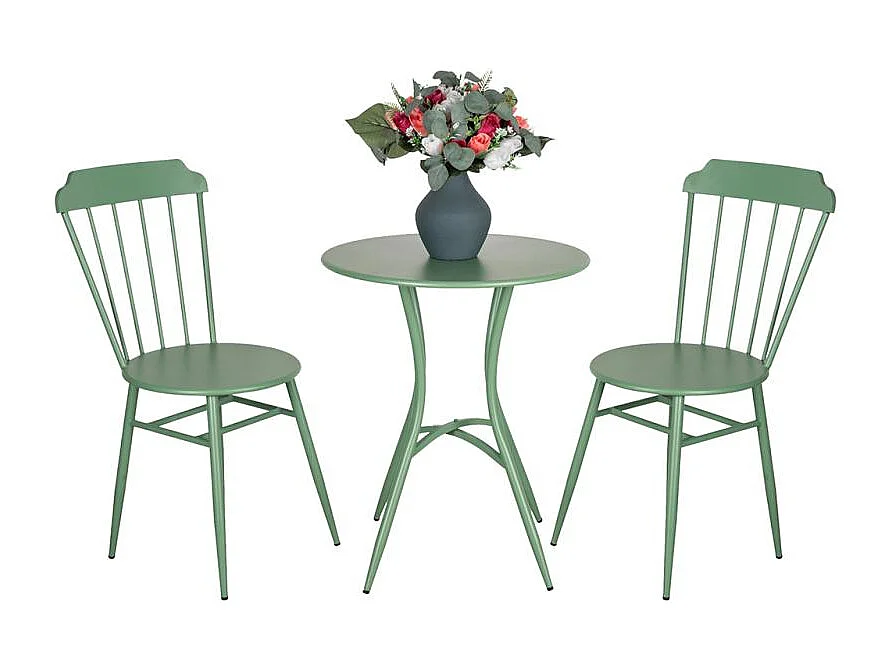 Chaise en métal laqué - Samos (Lot de 2)