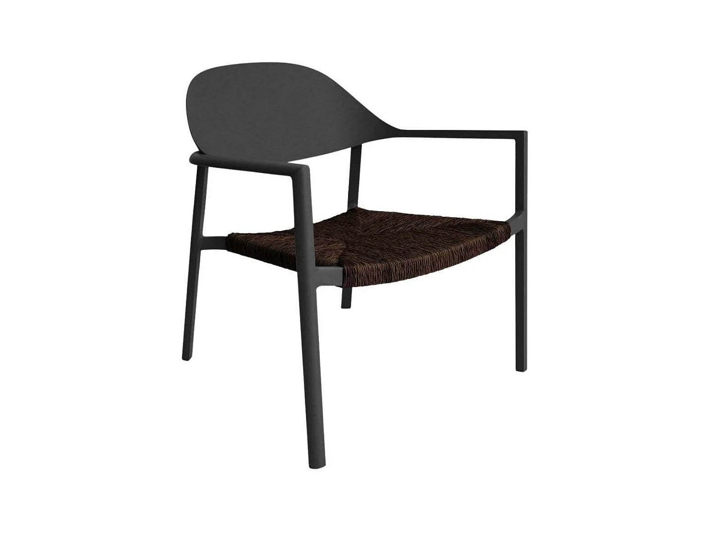 Fauteuil de jardin lounge en aluminium et résine Bage