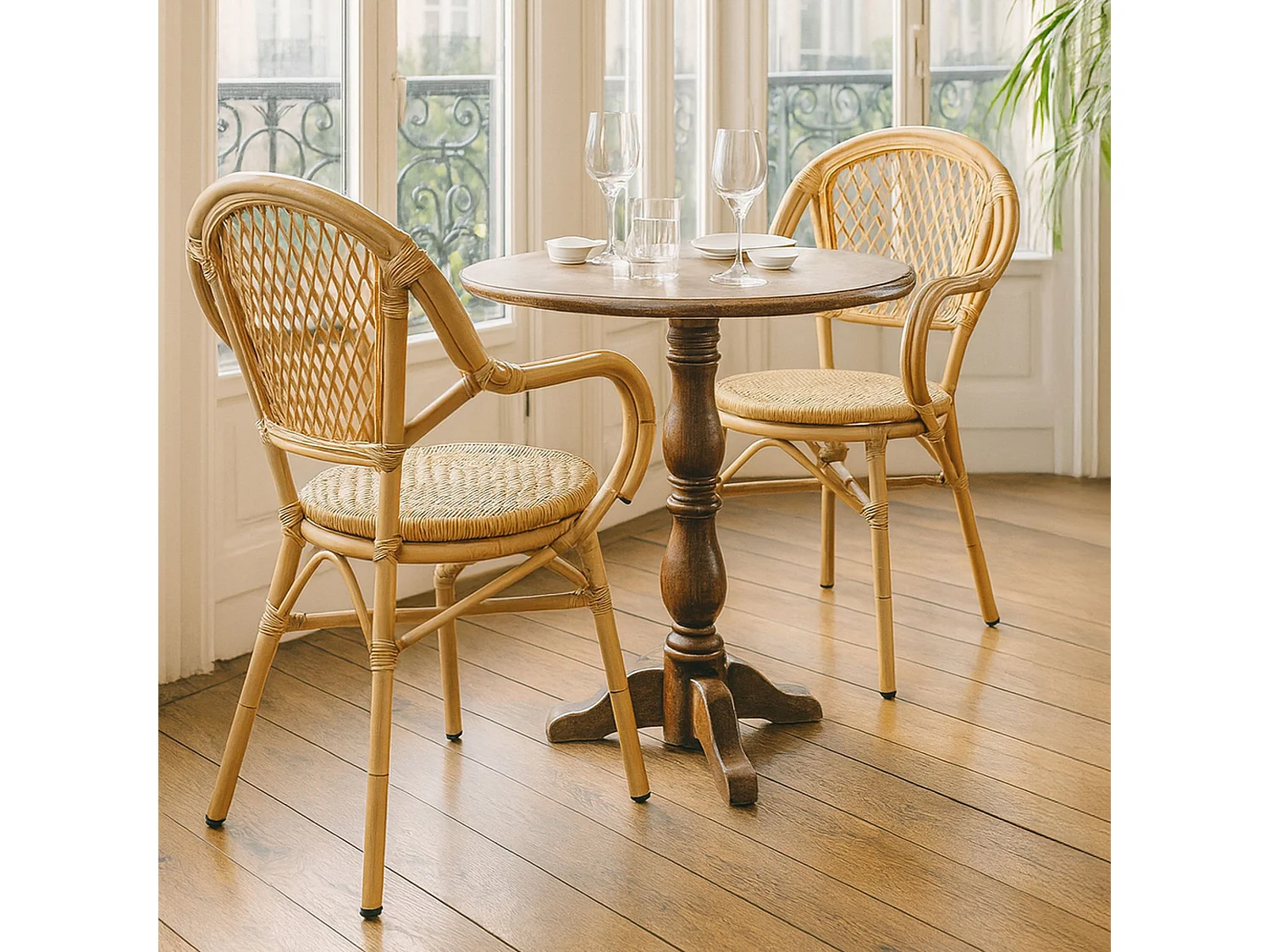 Now's Home - Lot De 2 Fauteuils De Table En Rotin Synthetique Capri