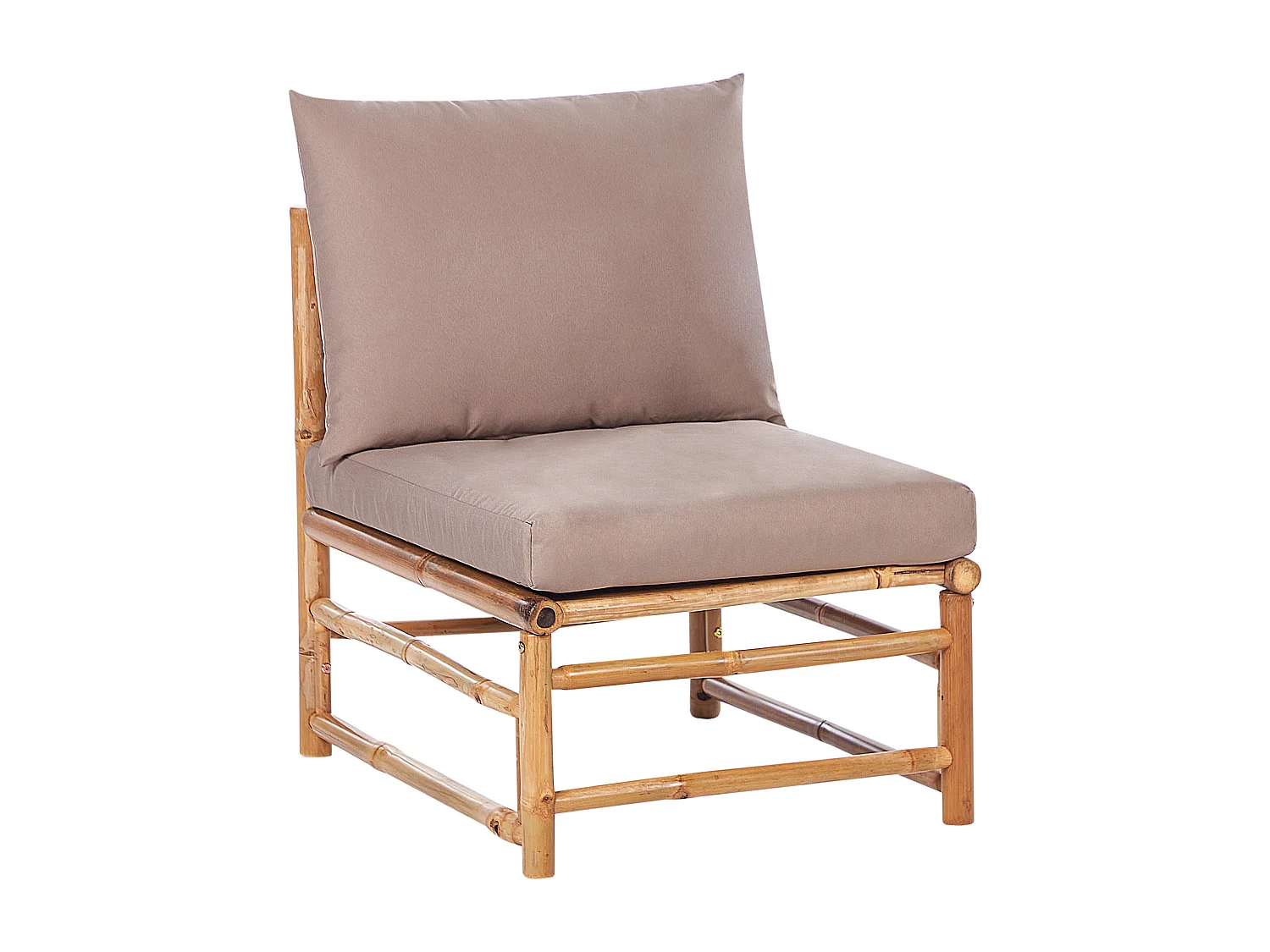 1-Sitzer Garten-Eckmodul CERRETO Bambusholz Taupe