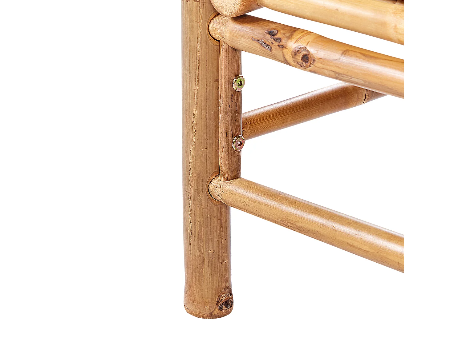 1-Sitzer Garten-Eckmodul CERRETO Bambusholz Taupe