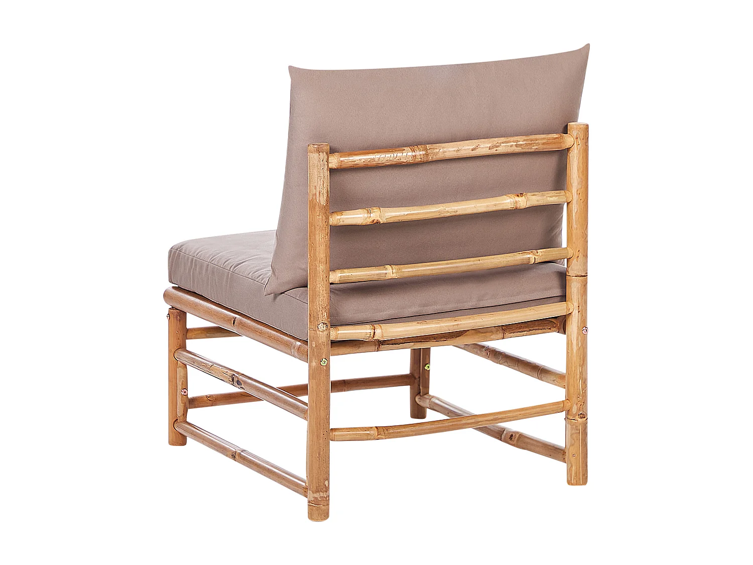 1-Sitzer Garten-Eckmodul CERRETO Bambusholz Taupe