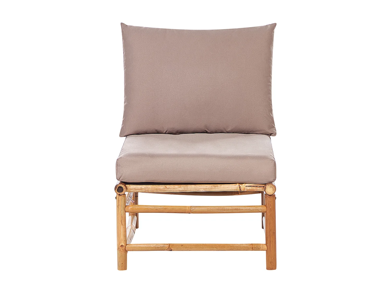 1-Sitzer Garten-Eckmodul CERRETO Bambusholz Taupe