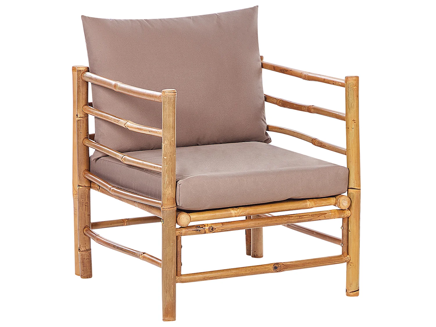 Gartensessel CERRETO Bambusholz Taupe