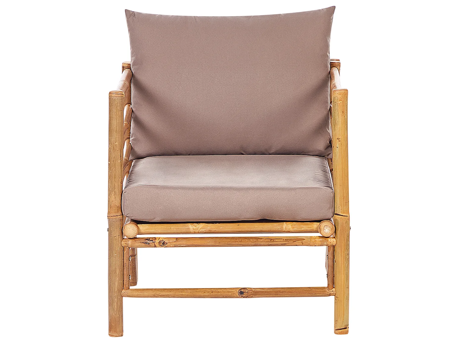 Gartensessel CERRETO Bambusholz Taupe