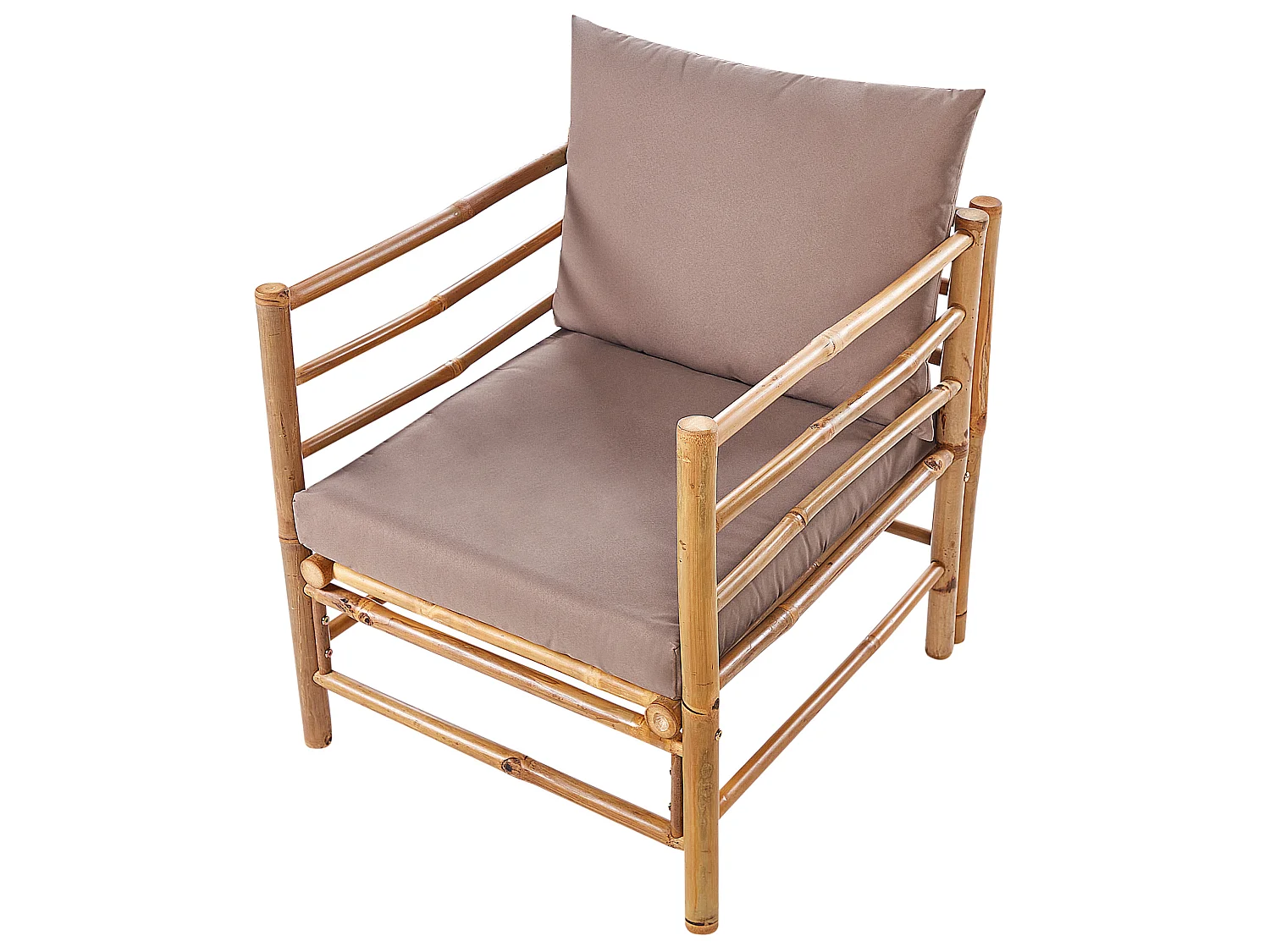 Gartensessel CERRETO Bambusholz Taupe