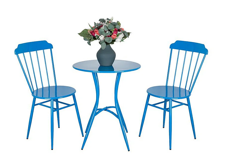 Chaise en métal laqué - Samos (Lot de 2)