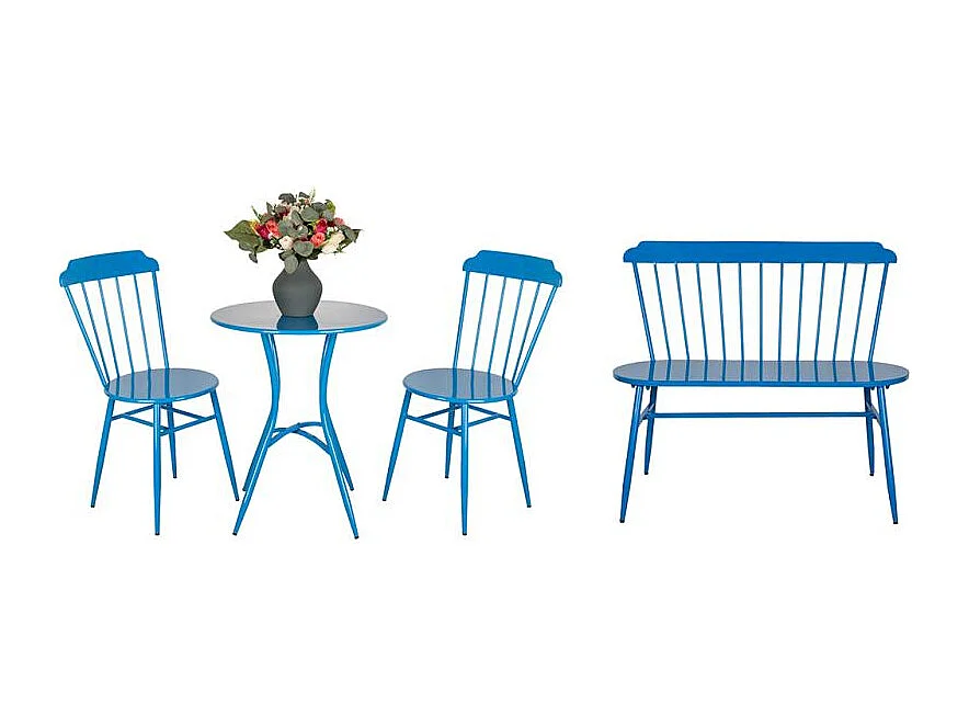 Chaise en métal laqué - Samos (Lot de 2)