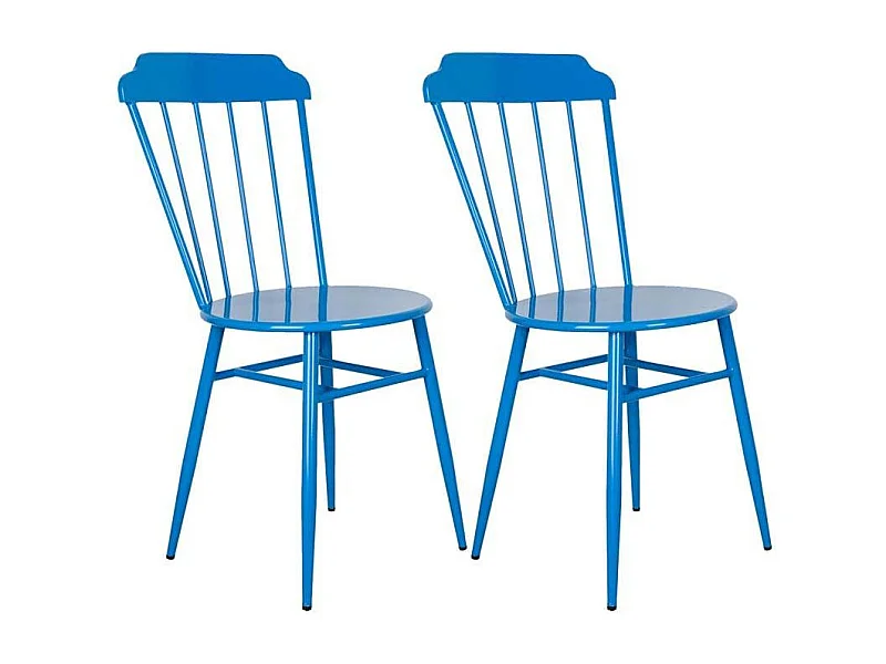 Chaise en métal laqué - Samos (Lot de 2)