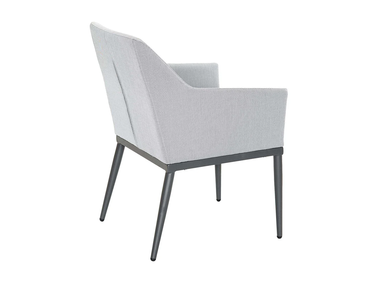 Fauteuil de jardin en aluminium et textilène (Lot de 2) Anthracite et gris perle