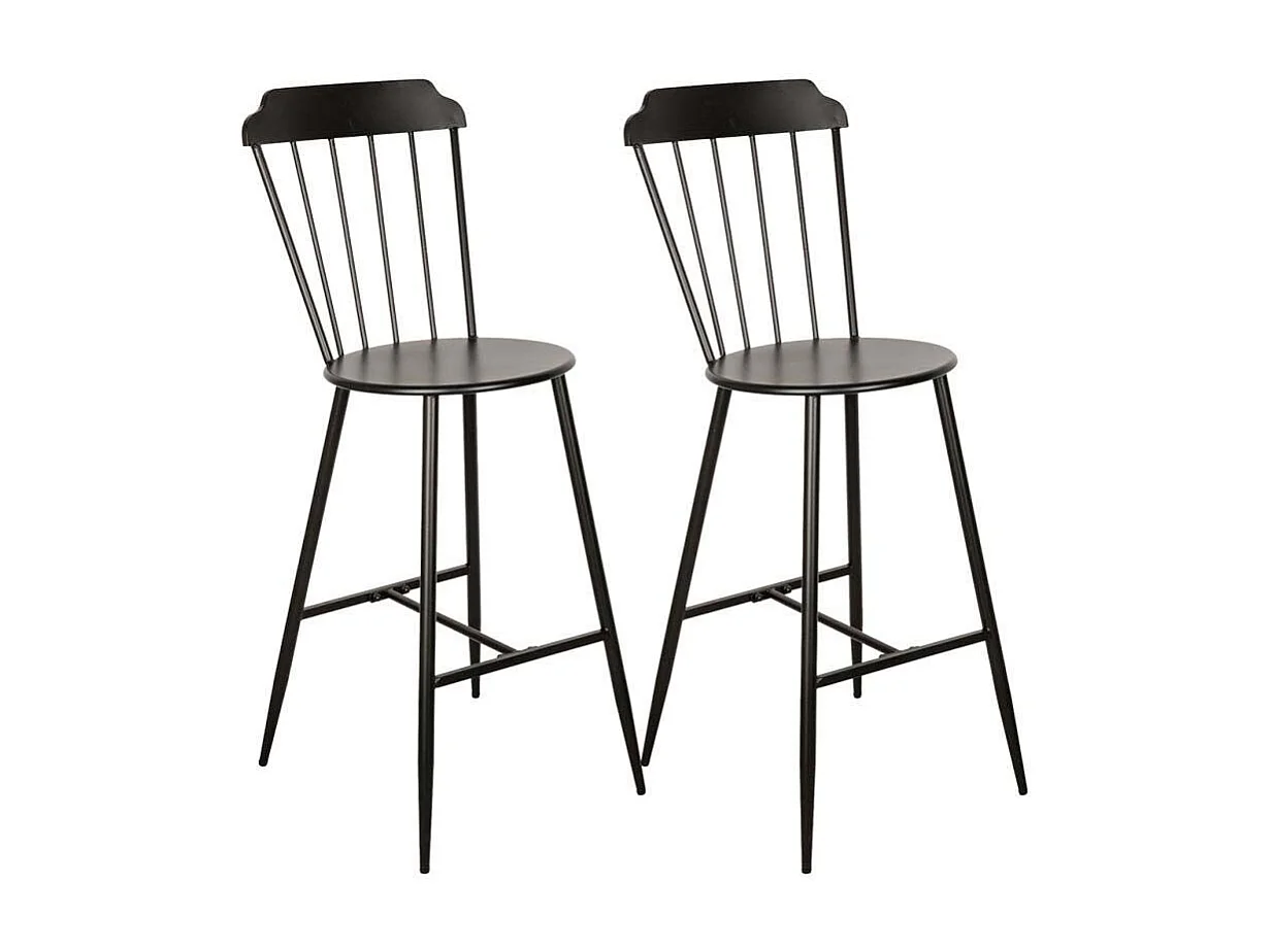 Chaise bar en métal laqué -Samos (Lot de 2)
