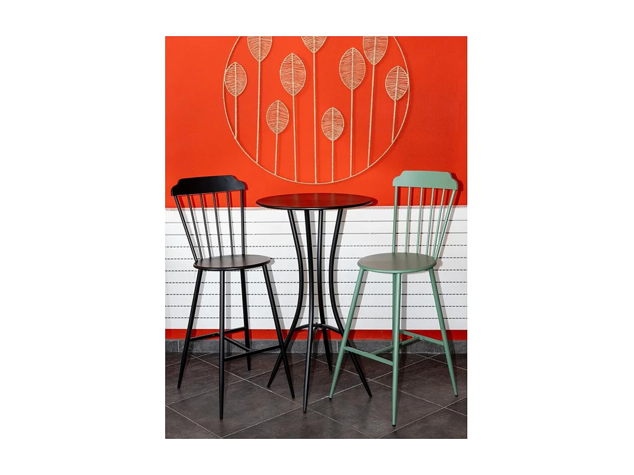 Chaise bar en métal laqué -Samos (Lot de 2)