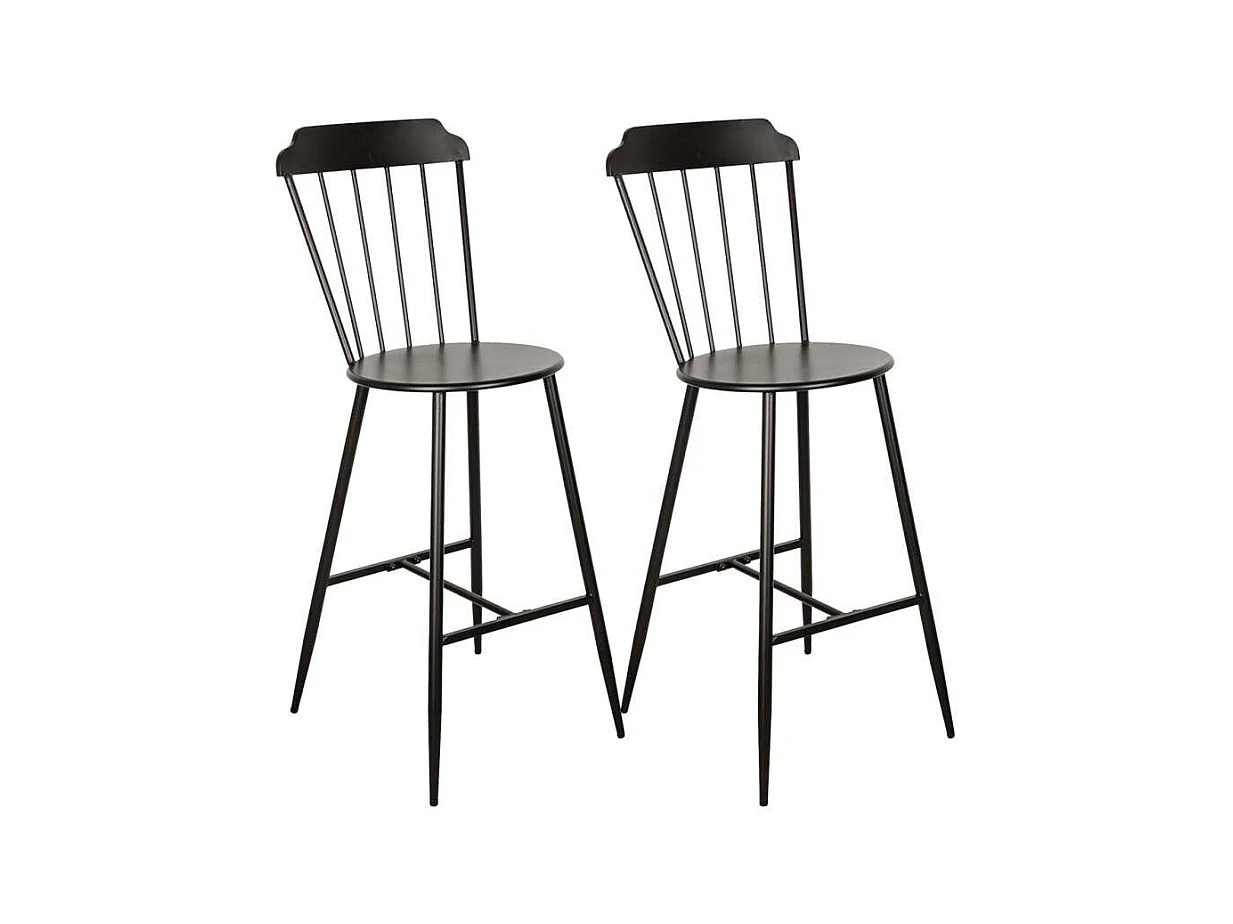Chaise bar en métal laqué -Samos (Lot de 2)