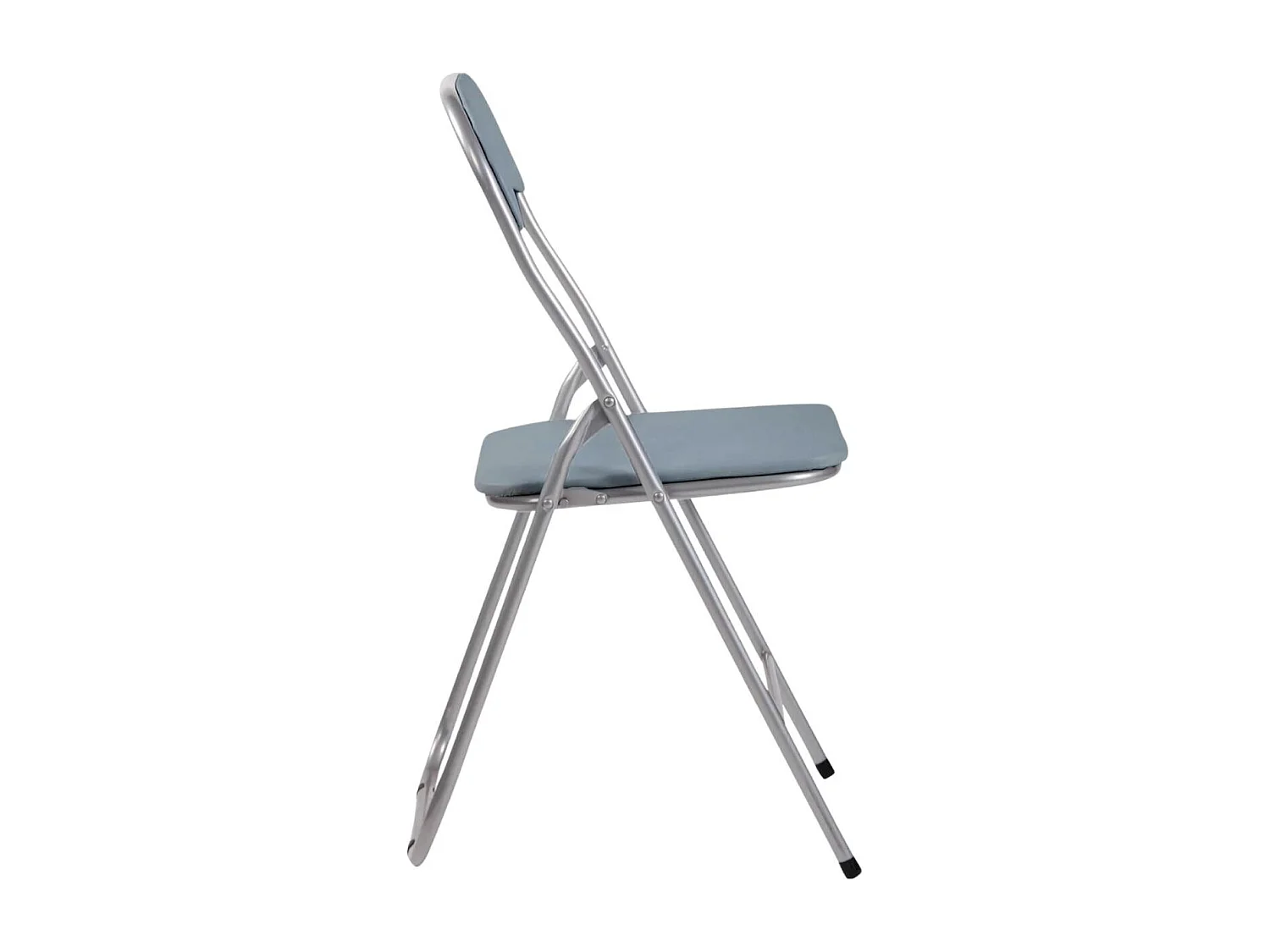 Chaise pliante rembourrée Eleonor 44x46x79cm Gris 7house