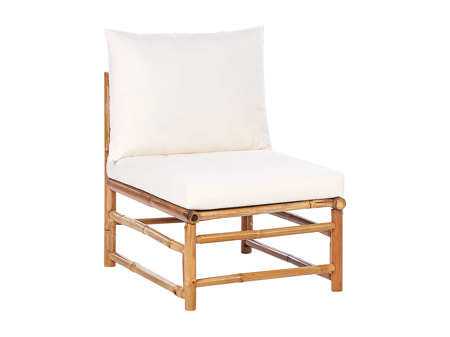 Section de jardin 1 place CERRETO Bambou Blanc cassé