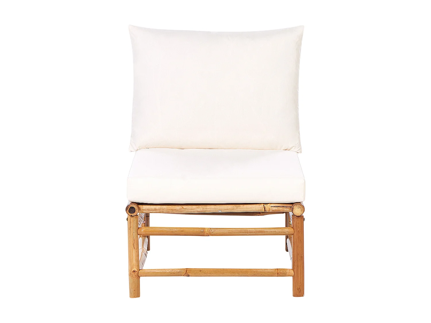 Section de jardin 1 place CERRETO Bambou Blanc cassé