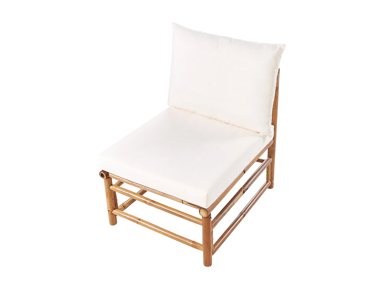 Section de jardin 1 place CERRETO Bambou Blanc cassé