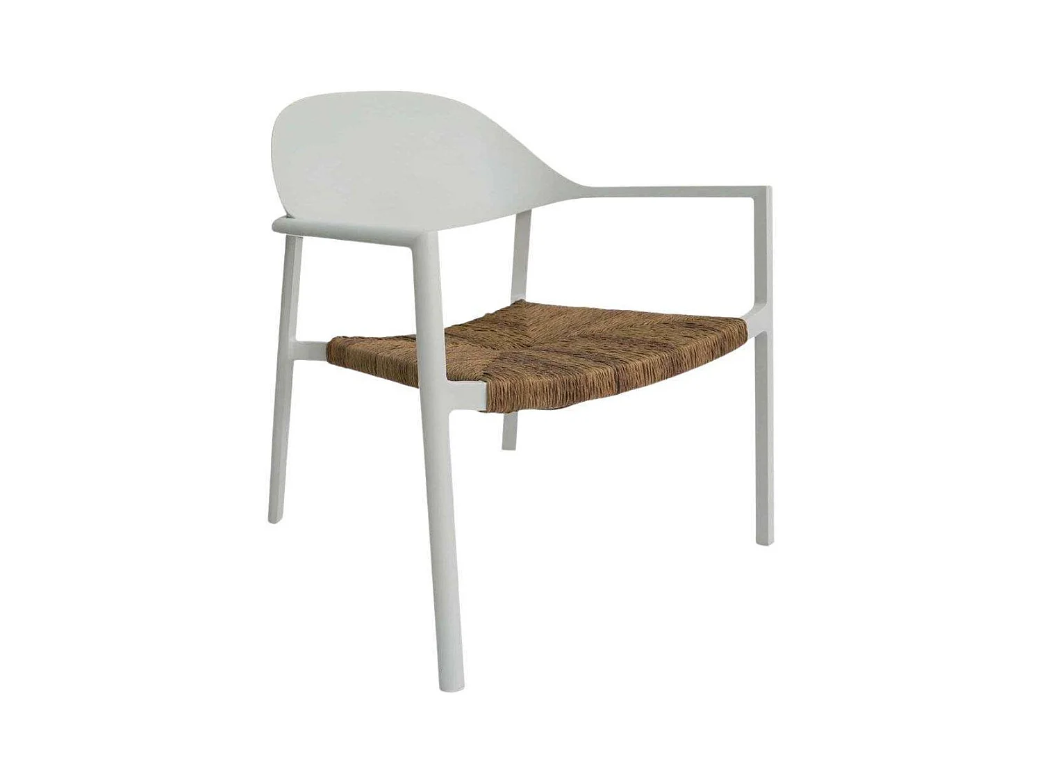 Fauteuil de jardin lounge en aluminium et résine Bage