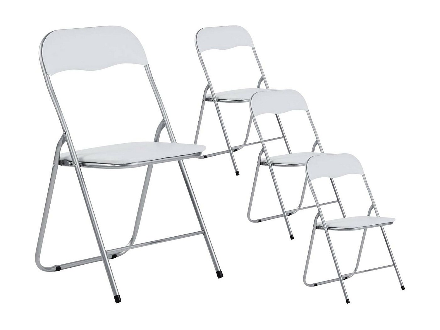 Confezione 4 sedie impilabili da esterno Marilyn 75x47x49,5cm Thinia