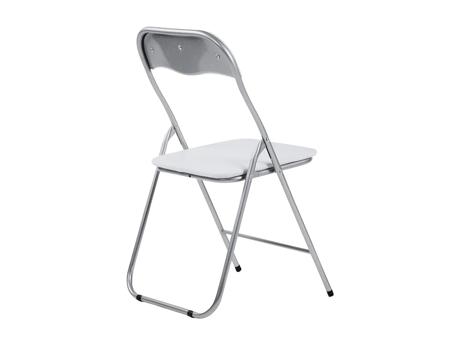 Pack 4 Chaises Pliantes Rembourrées Eleonor 44x46x79cm Blanc 7house