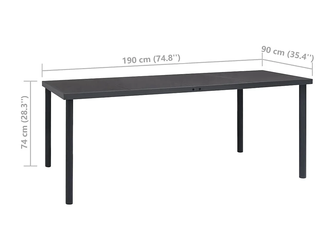 11 pcs conjunto de jantar para exterior aço