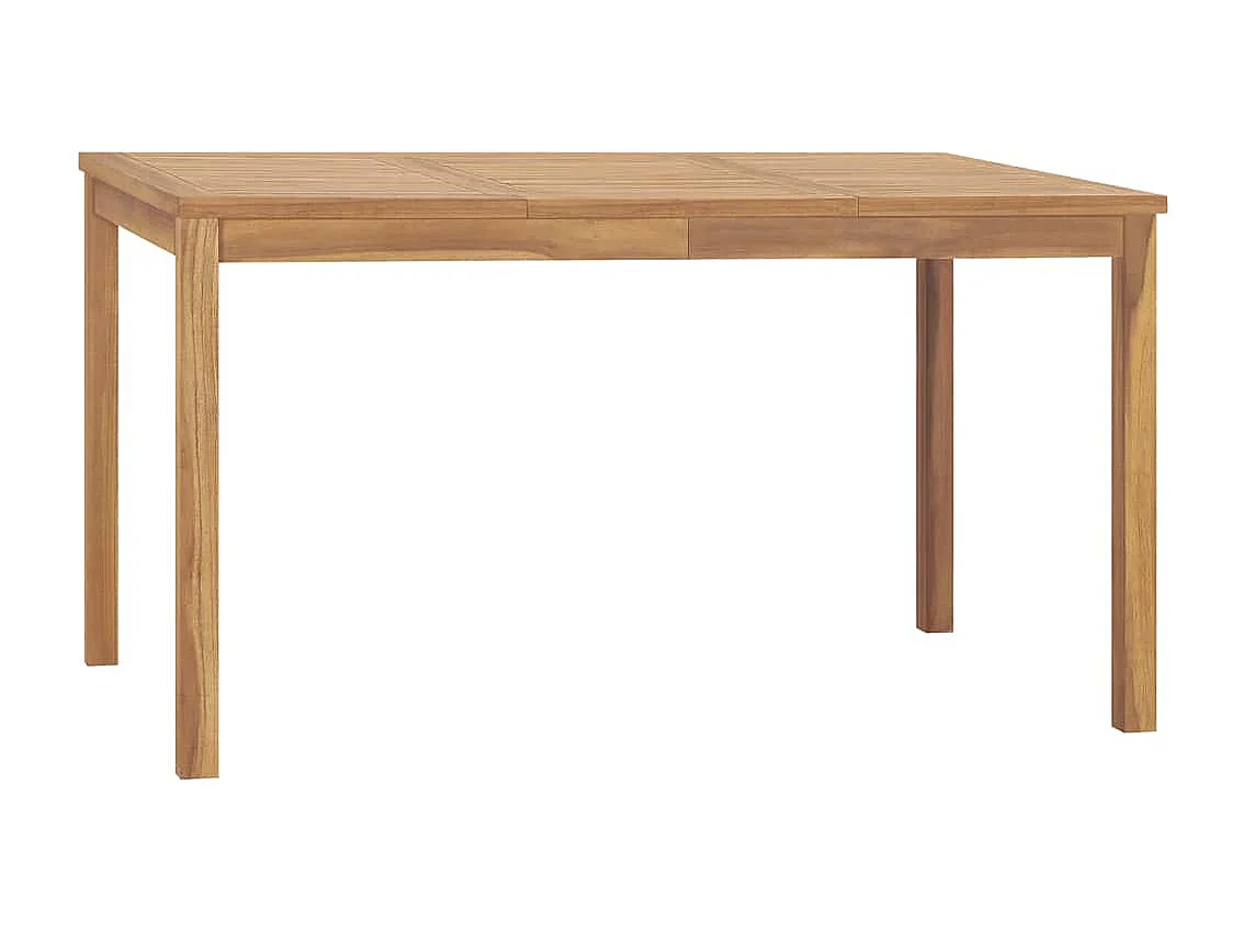 Ensemble de salle à manger de jardin 7 pièces 140 x 80 cm en bois de teck massif