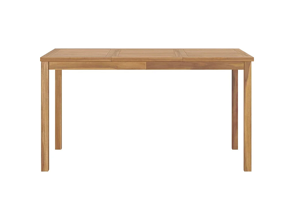 Ensemble de salle à manger de jardin 7 pièces 140 x 80 cm en bois de teck massif