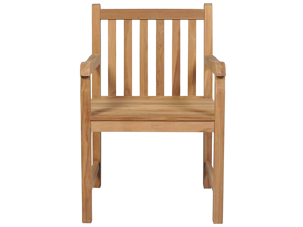 Ensemble de salle à manger de jardin 7 pièces 140 x 80 cm en bois de teck massif