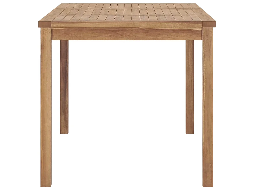 Ensemble de salle à manger de jardin 7 pièces 140 x 80 cm en bois de teck massif