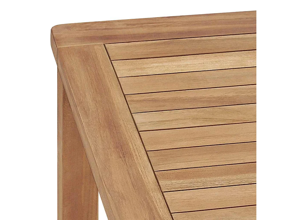 Ensemble de salle à manger de jardin 7 pièces 140 x 80 cm en bois de teck massif