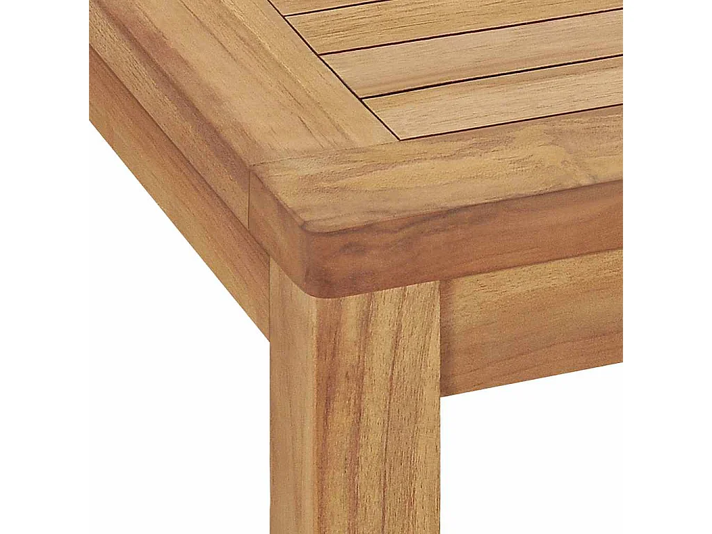 Ensemble de salle à manger de jardin 7 pièces 140 x 80 cm en bois de teck massif