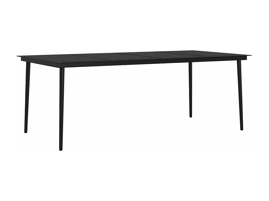 Ensemble à manger de jardin avec coussins 9 pcs noir