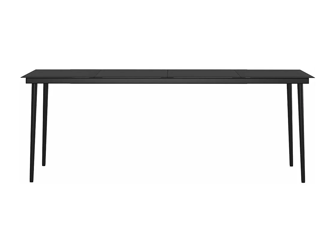 Ensemble à manger de jardin avec coussins 9 pcs noir