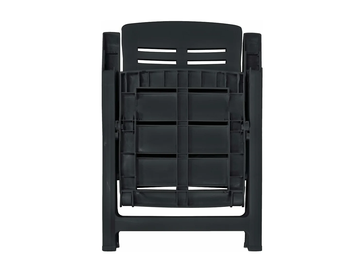 Set da Pranzo da Giardino 9 pz in Plastica Antracite