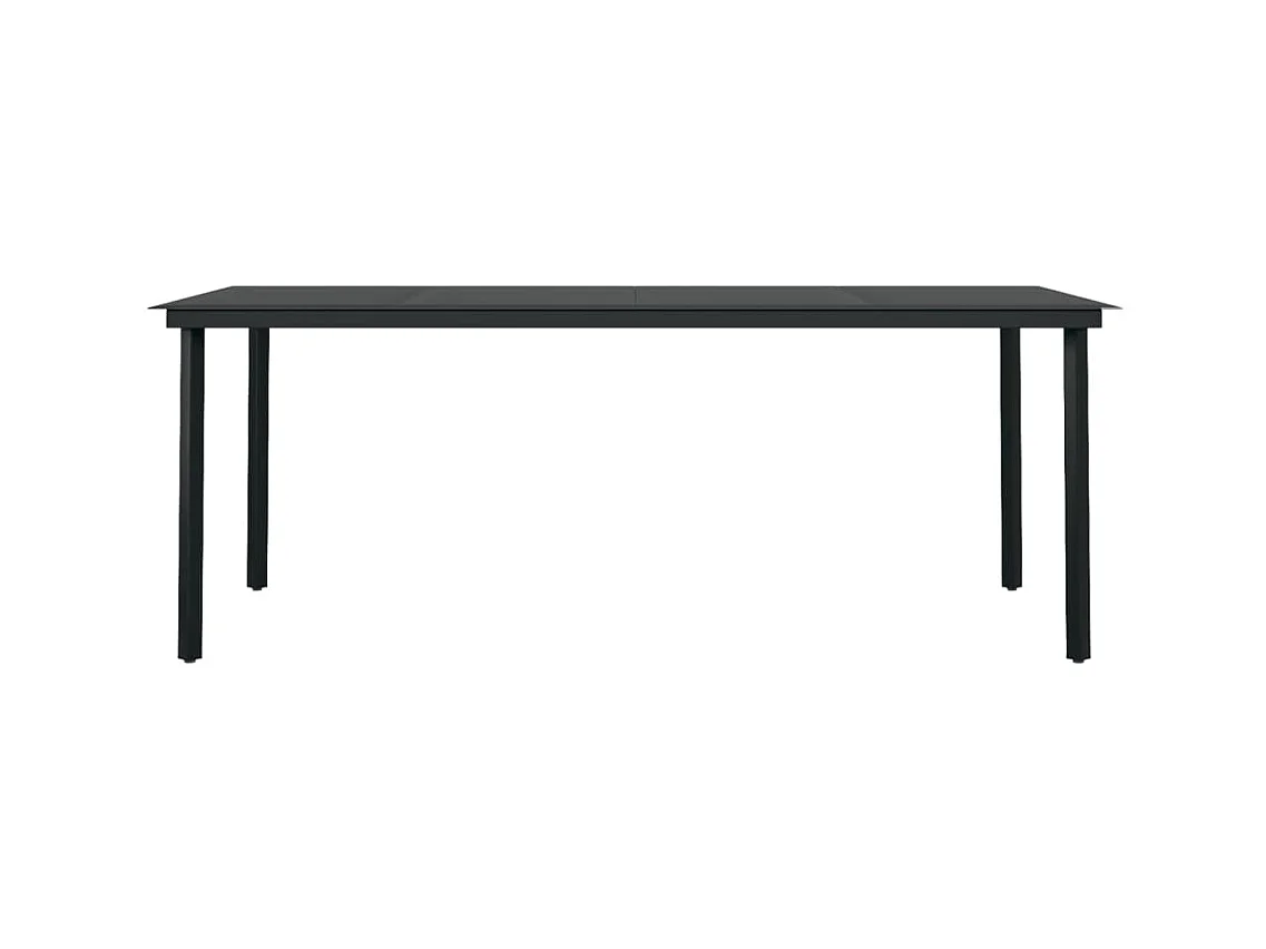 Ensemble à manger de jardin et coussins 9 pcs Gris et noir