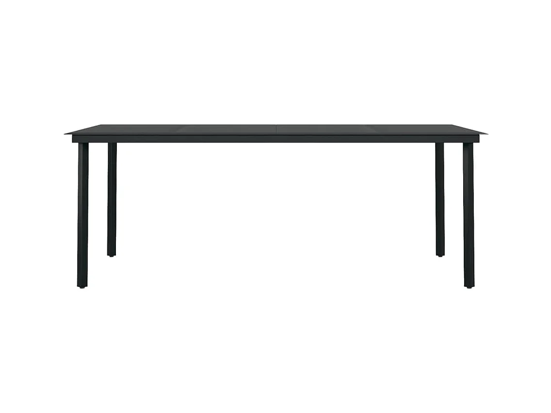 Ensemble à manger de jardin et coussins 9 pcs Gris et noir