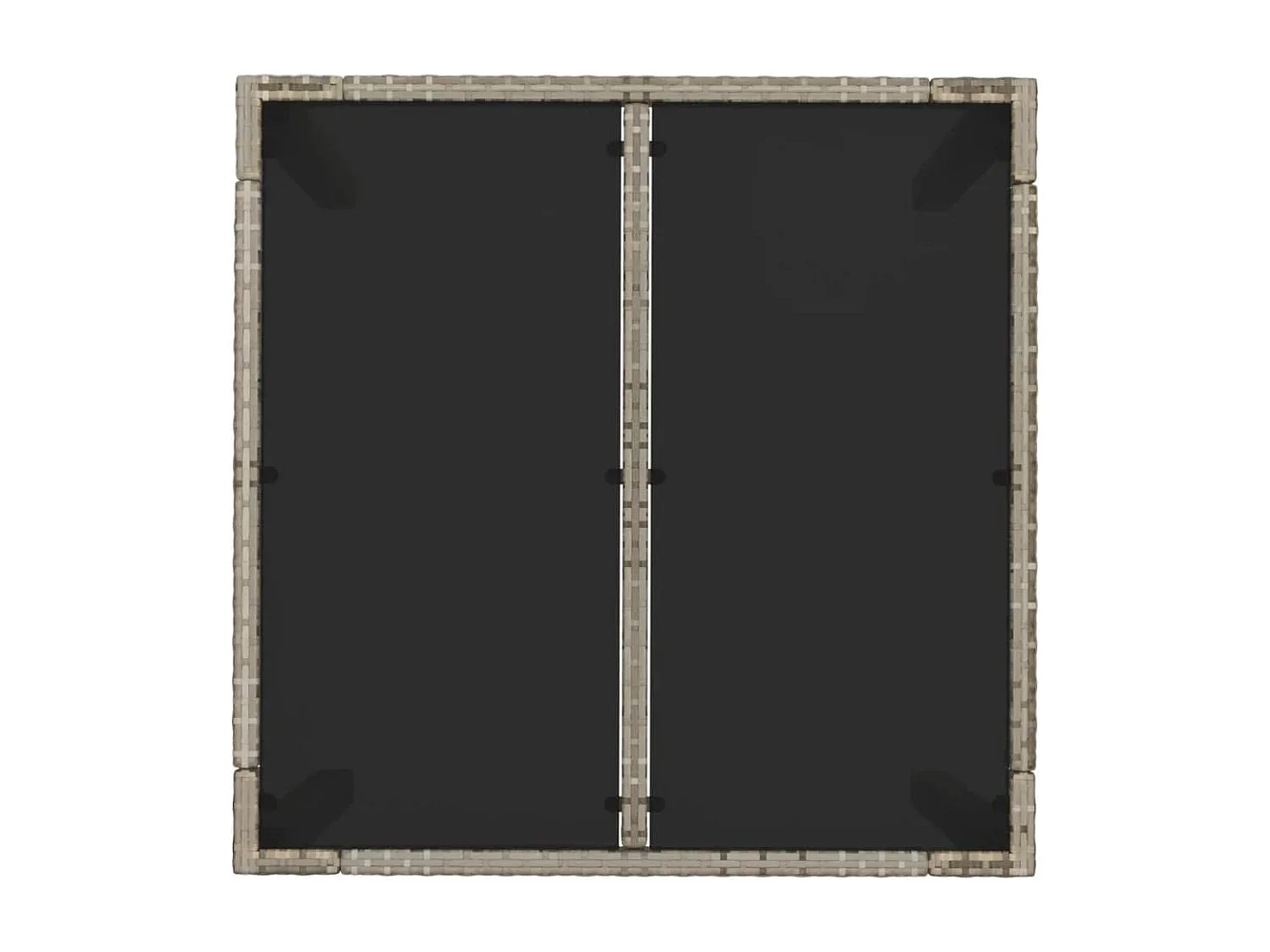 Ensemble à manger de jardin 3 pcs coussins gris résine tressée