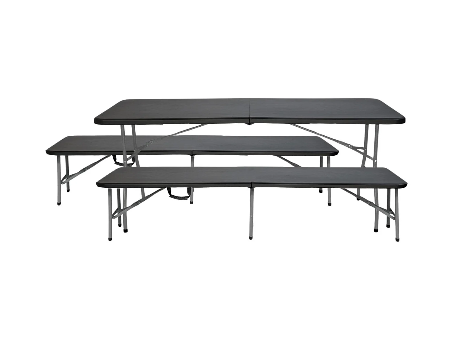 Set tavolo pieghevole con 2 panche 180cm Catering Thinia Home