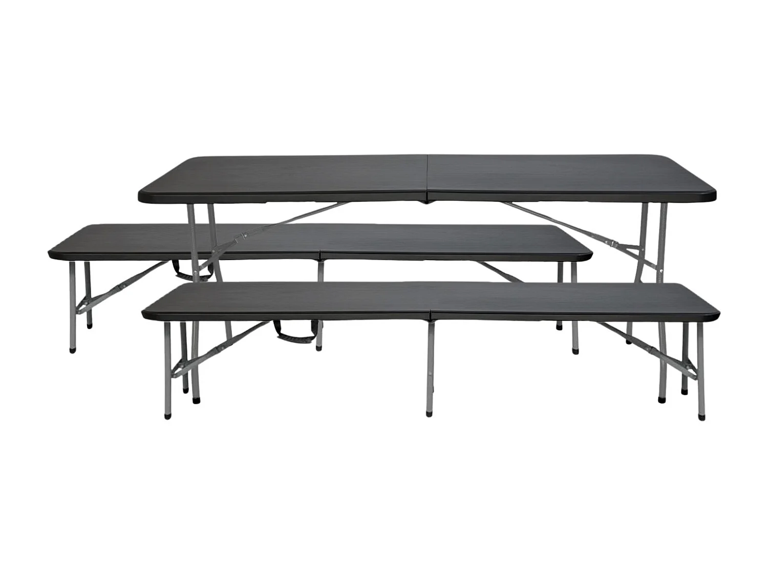 Set tavolo pieghevole con 2 panche 180cm Catering Thinia Home