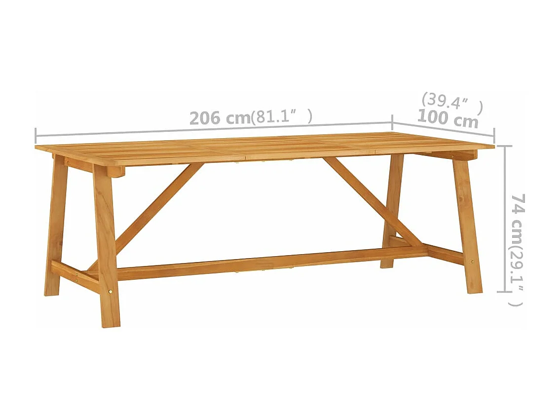 Set Mobili da Pranzo per Giardino 7 pz Marrone