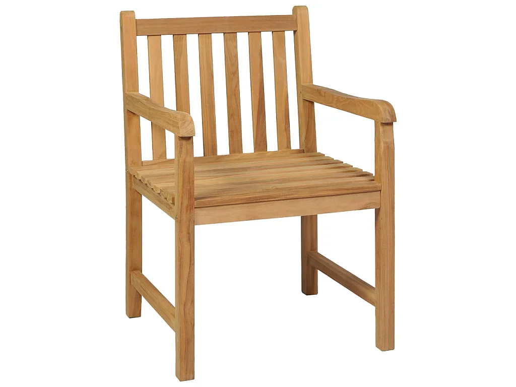 Ensemble de salle à manger de jardin 5 pièces 160 x 80 cm en bois de teck massif