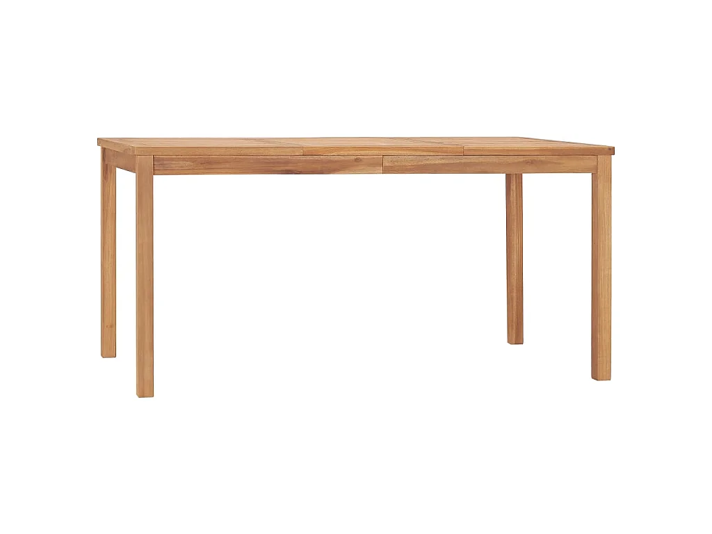 Ensemble de salle à manger de jardin 5 pièces 160 x 80 cm en bois de teck massif