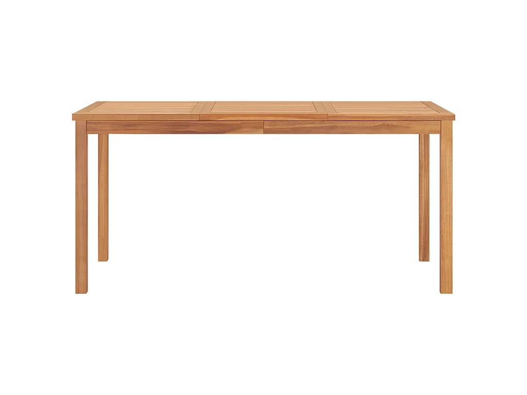 Ensemble de salle à manger de jardin 5 pièces 160 x 80 cm en bois de teck massif