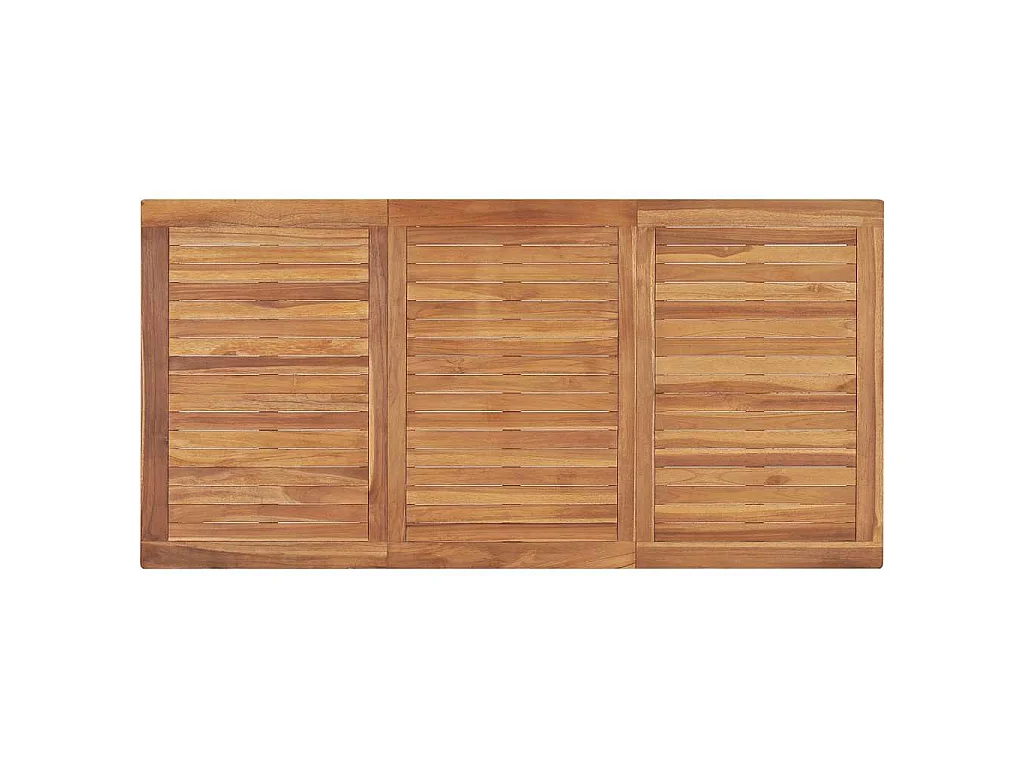 5-delige tuinset 160x80 cm massief teakhout