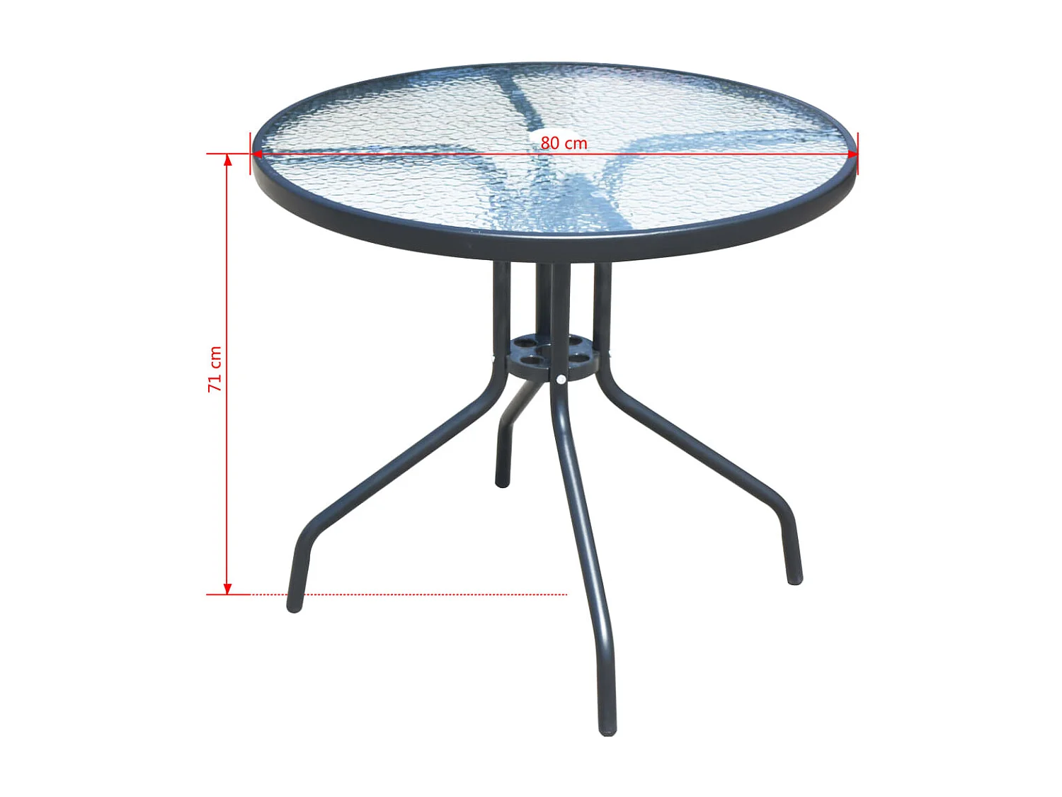 Mobilier de salle à manger d'extérieur 5 pcs Acier Noir